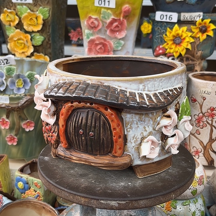 紫砂花盆粗陶材质多肉花盆