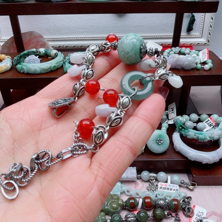 翡翠散珠手链0005