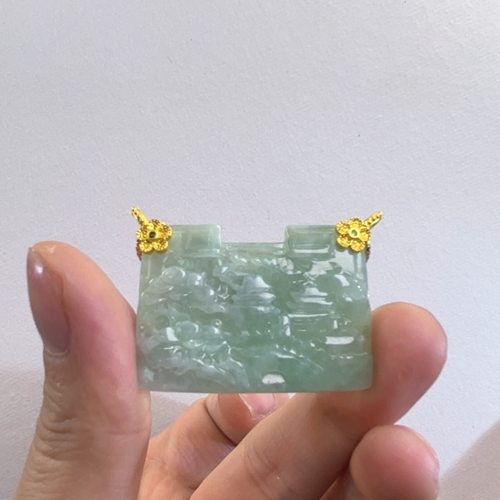 翡翠吊坠(赠链)未镶嵌代编织