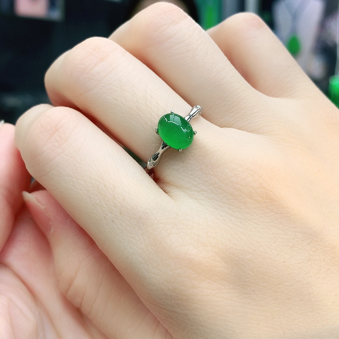 银S925镶嵌戒指玛瑙/玉髓