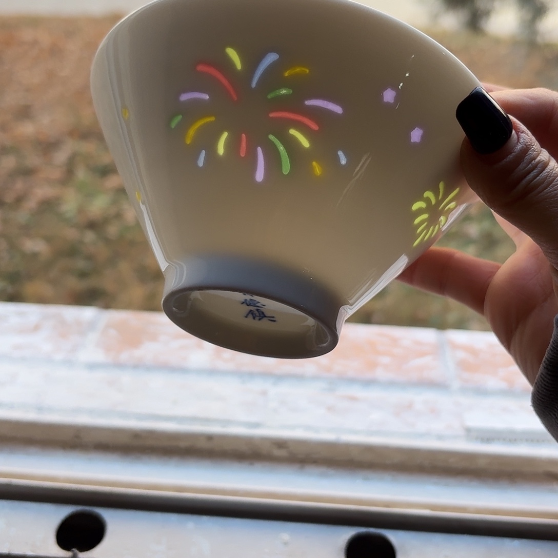 白瓷烟斗笠碗两个微瑕新