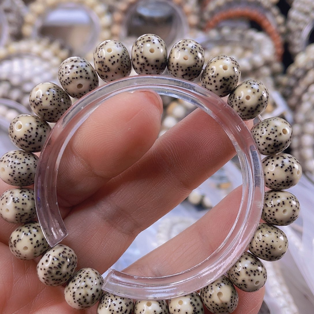 星月菩提手串石玉料苹果手串尺寸9.5