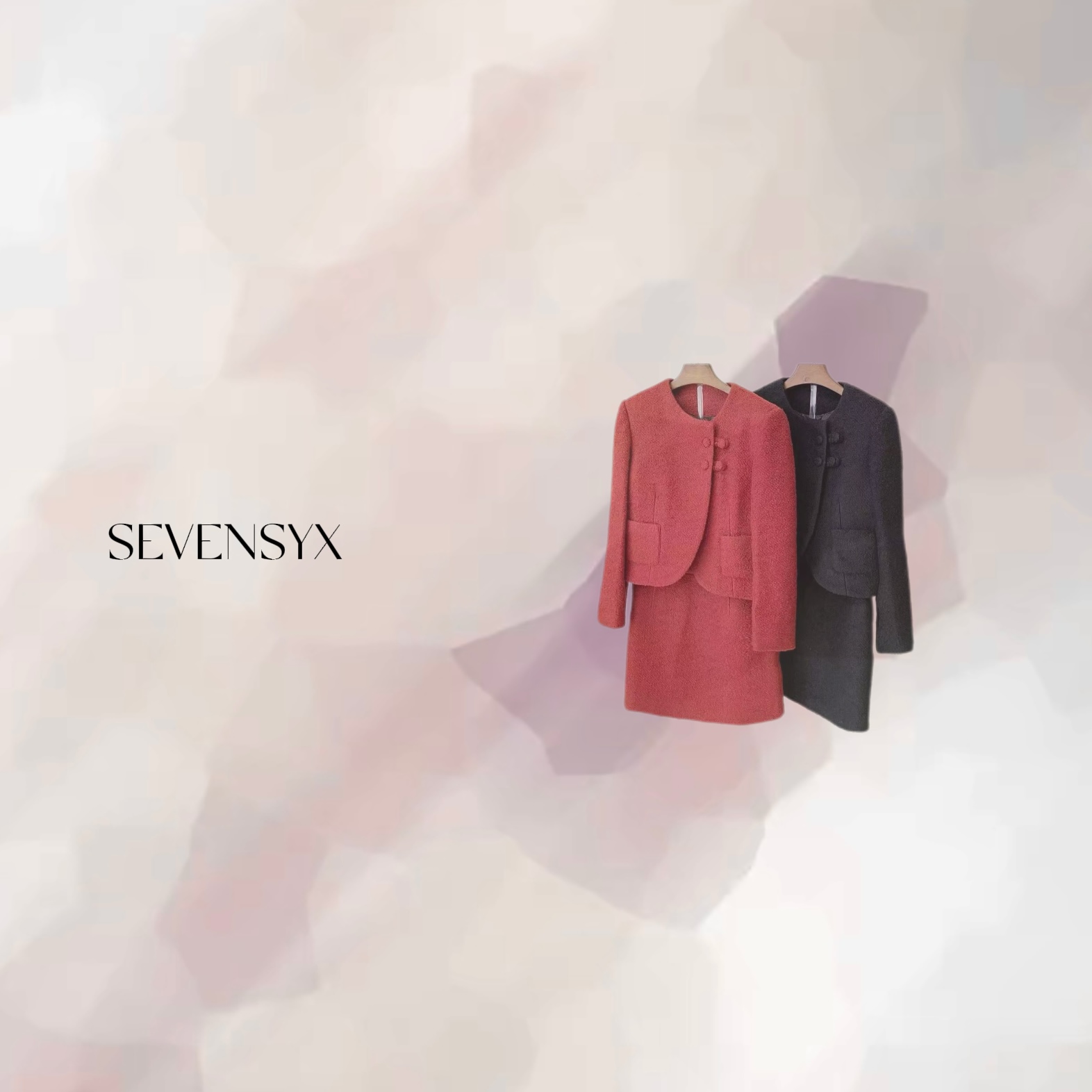 【元旦特价黑红鹅绒服套装】26新款套装小香风鹅绒服 半裙套装保暖 