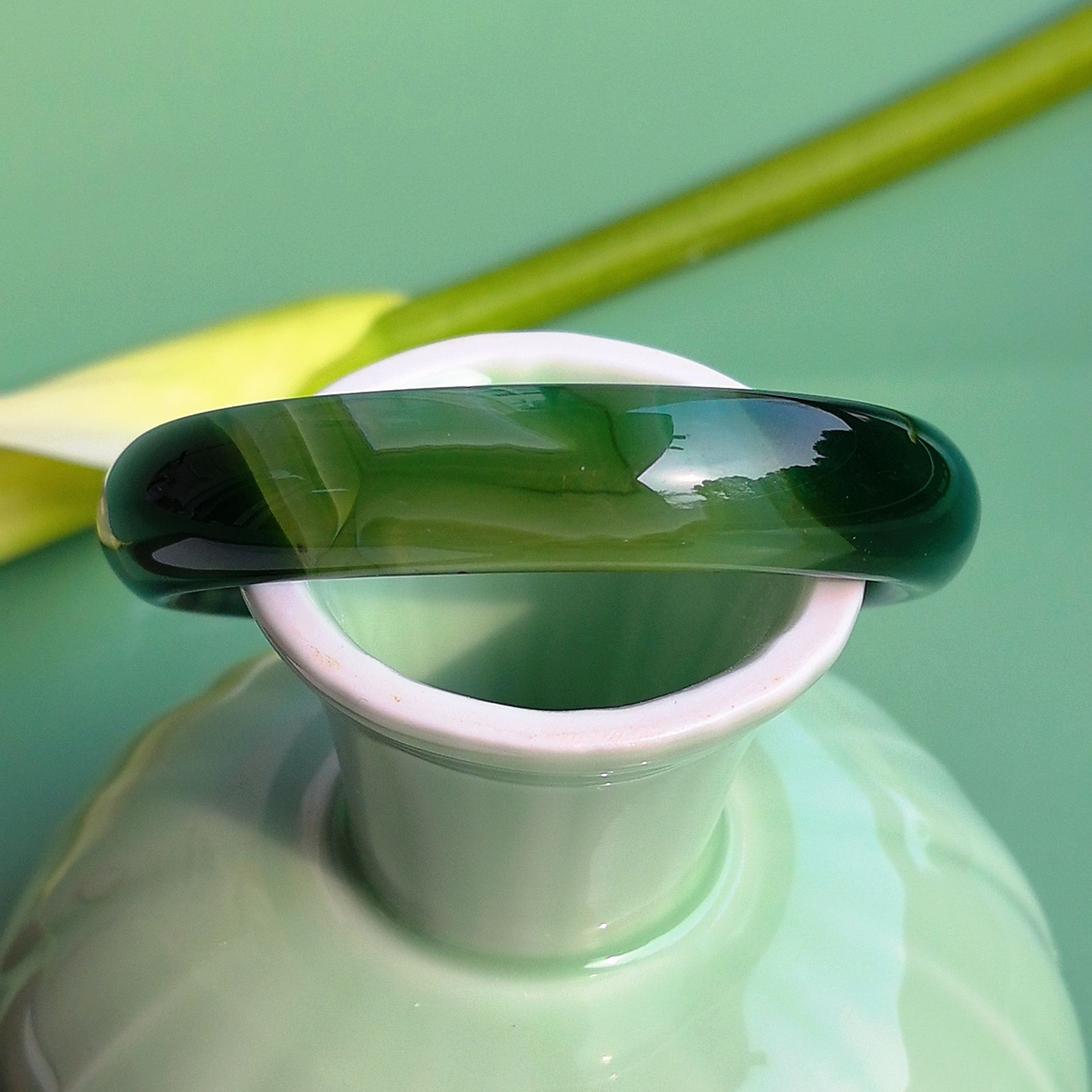 天然高冰透绿玛瑙手镯 多样性发一件 圈口可选(多样性发货)