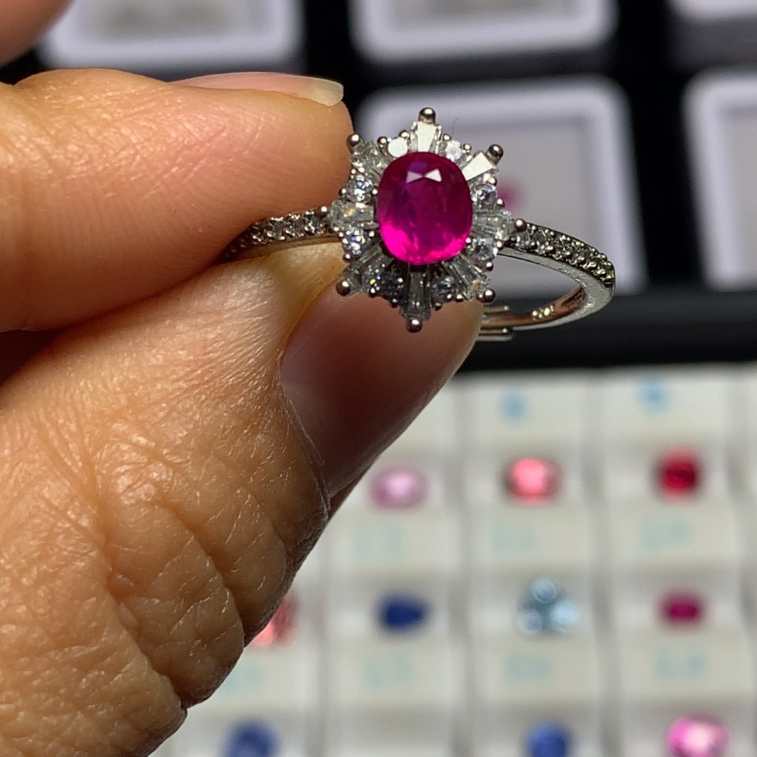 裸石红宝石缅甸天然红宝石0.64ct