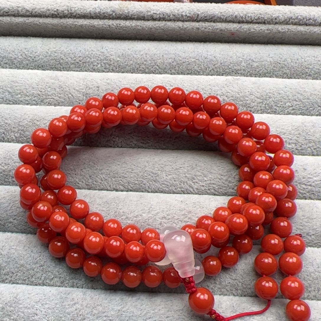 南红玛瑙圆珠6mm未镶嵌