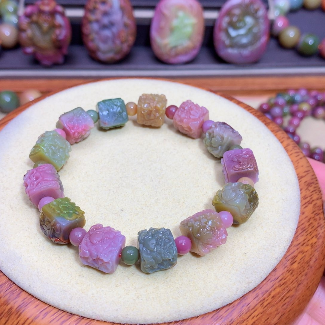 玛瑙手链未镶嵌盐源