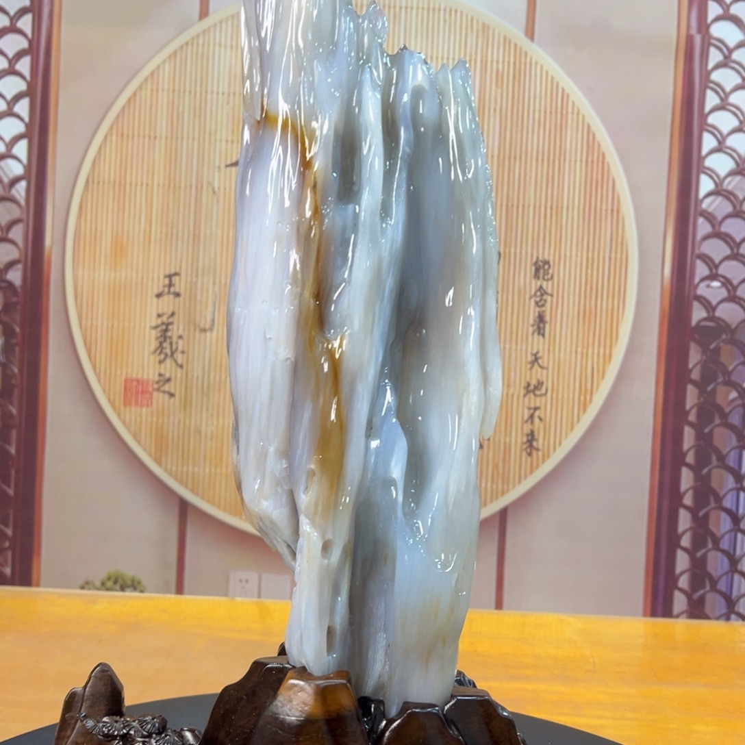 硅化玉（树化玉）未镶嵌摆件