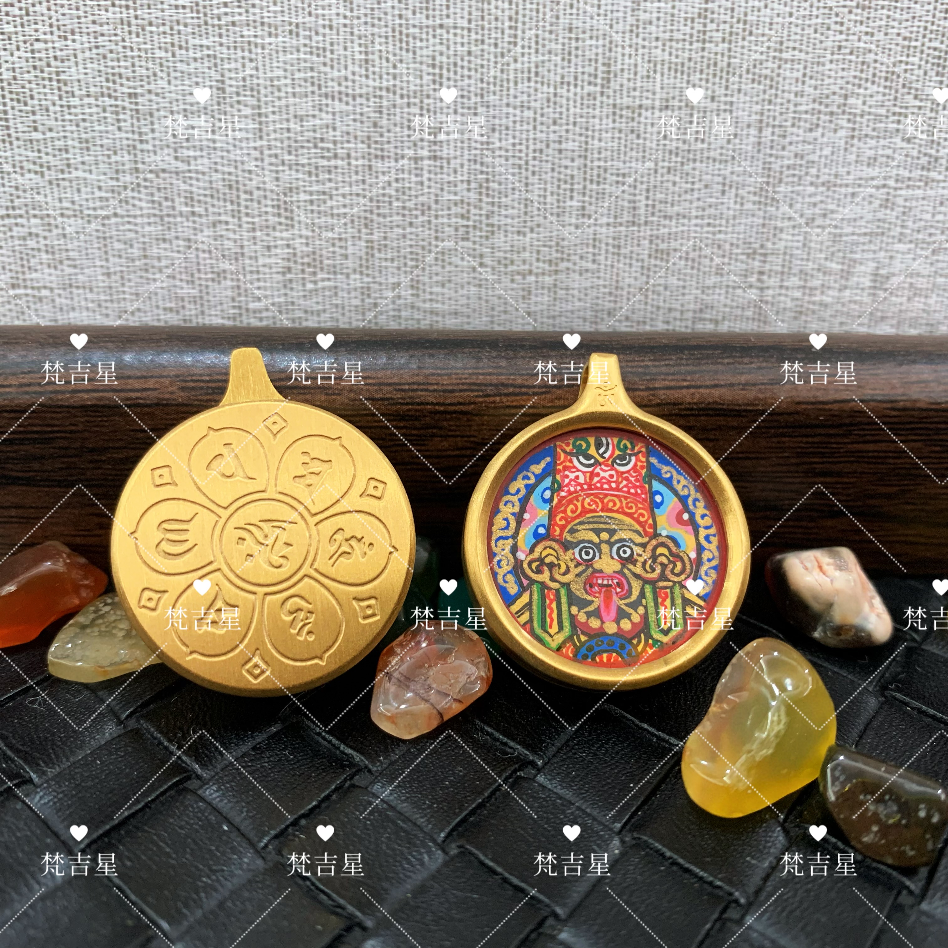 梵吉星随身小圆卡系列  2.0 扎基拉姆本尊  手绘唐卡财神唐卡