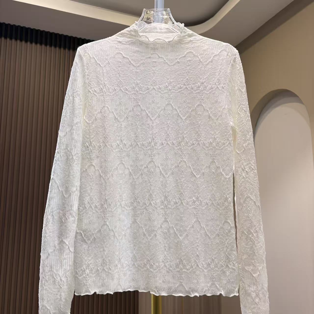 【暗香】气质蕾丝长袖打底衫N8ZY1106