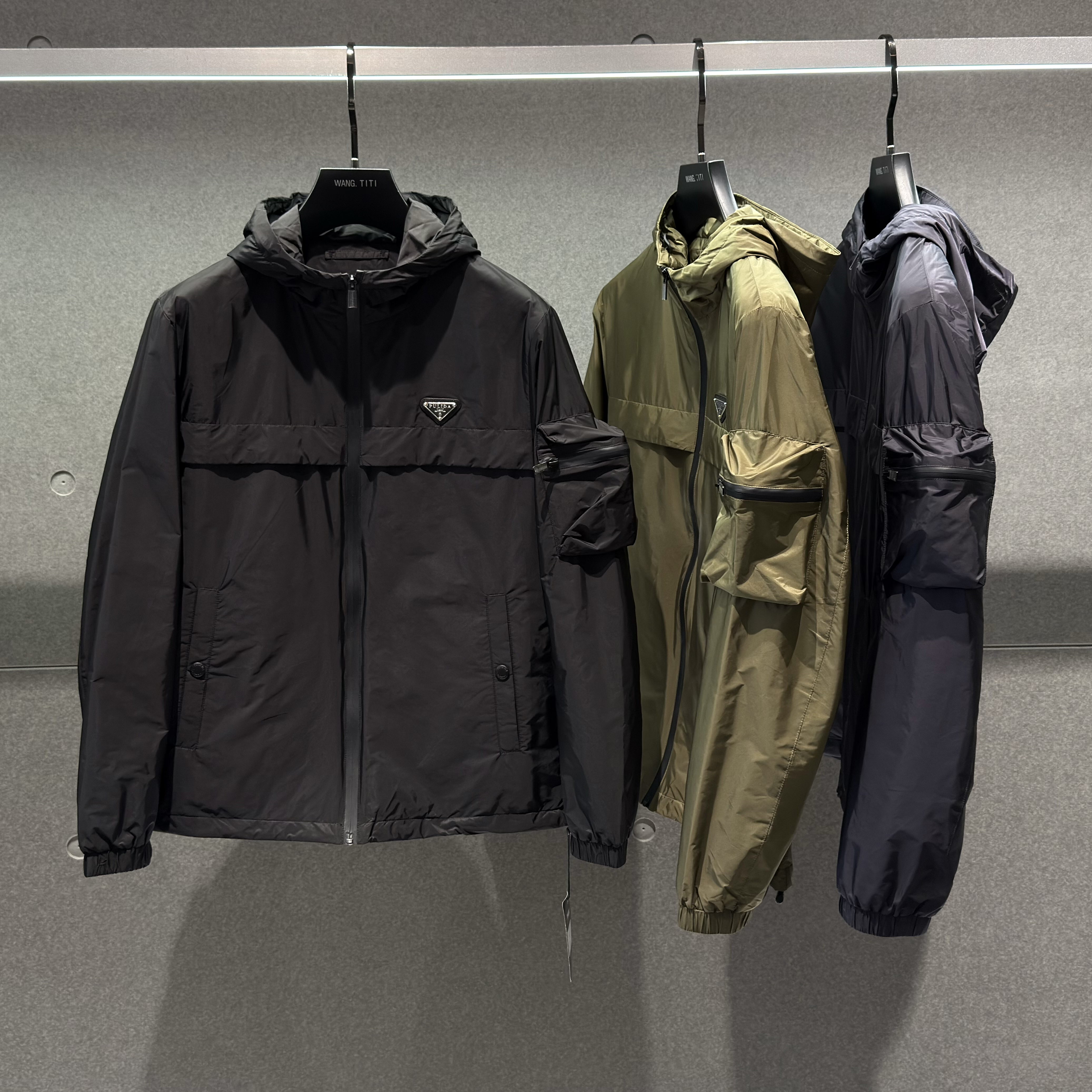 BLANDOO "年末福利”  男士时尚复古百搭拼接连帽夹克53331