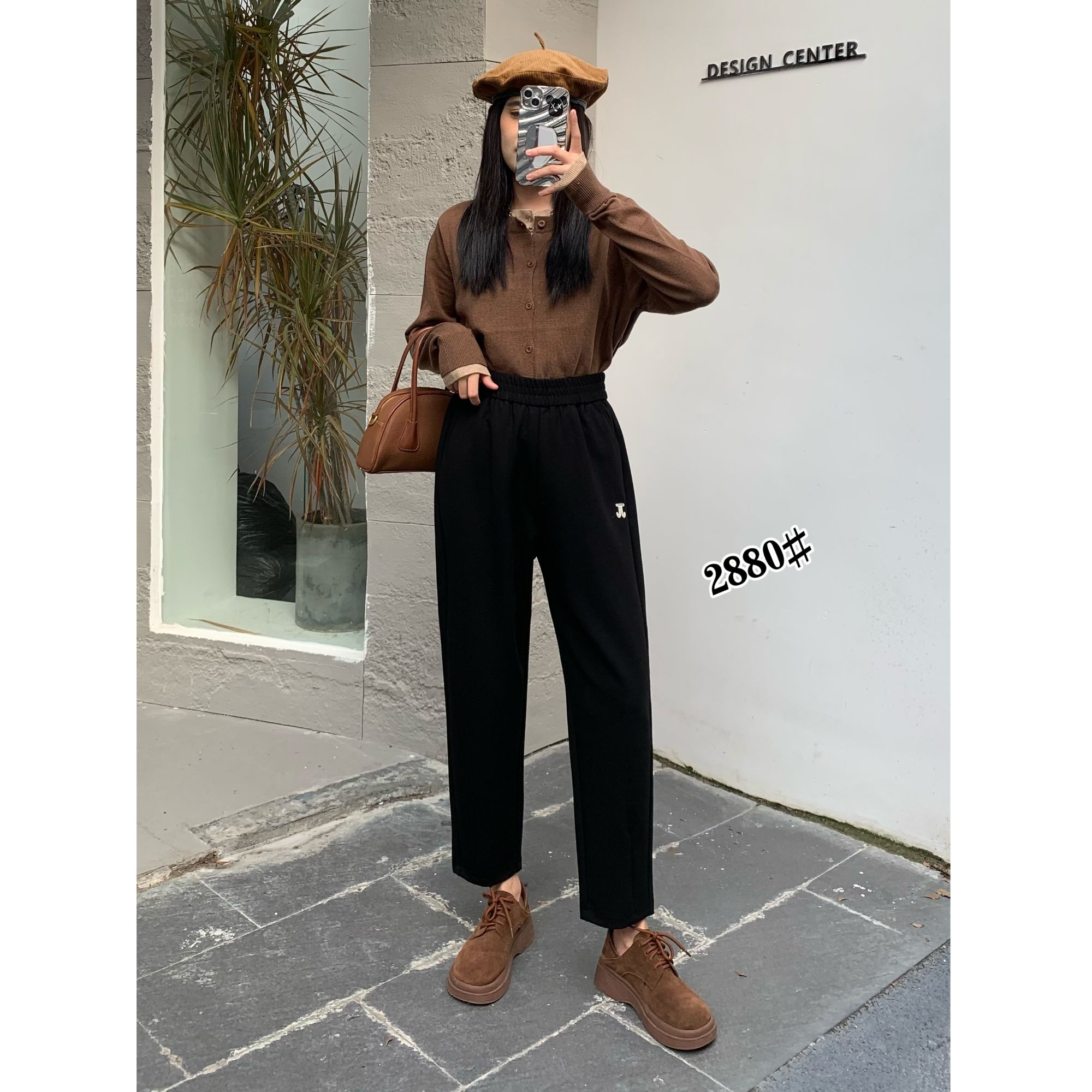 时尚高腰萝卜裤2880