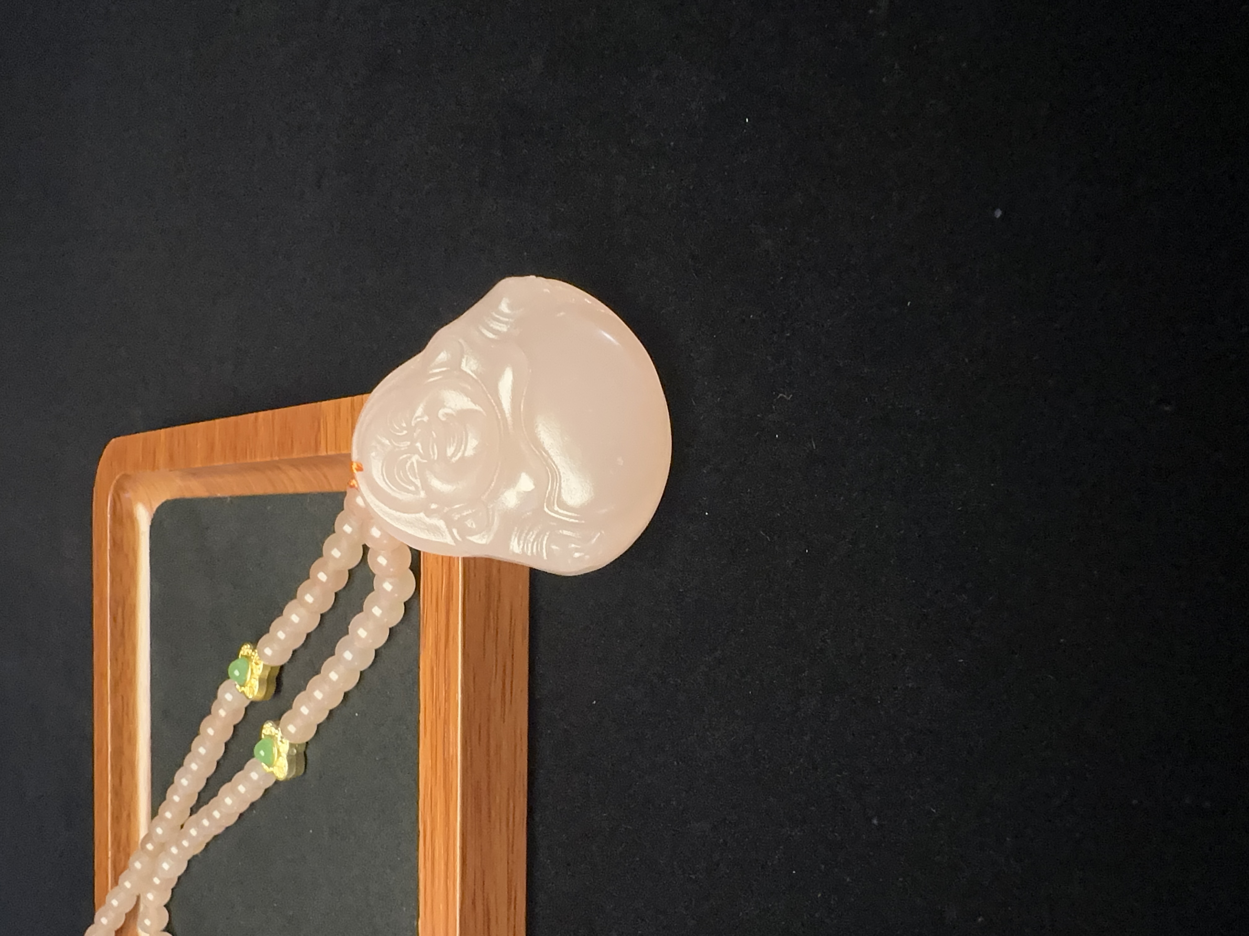 冰藕粉气质套链双面佛公吊坠-085多样性发一个