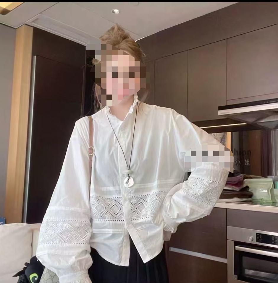 简约韩系遮肚子立领衬衫女早春薄款长袖气质高级感上衣