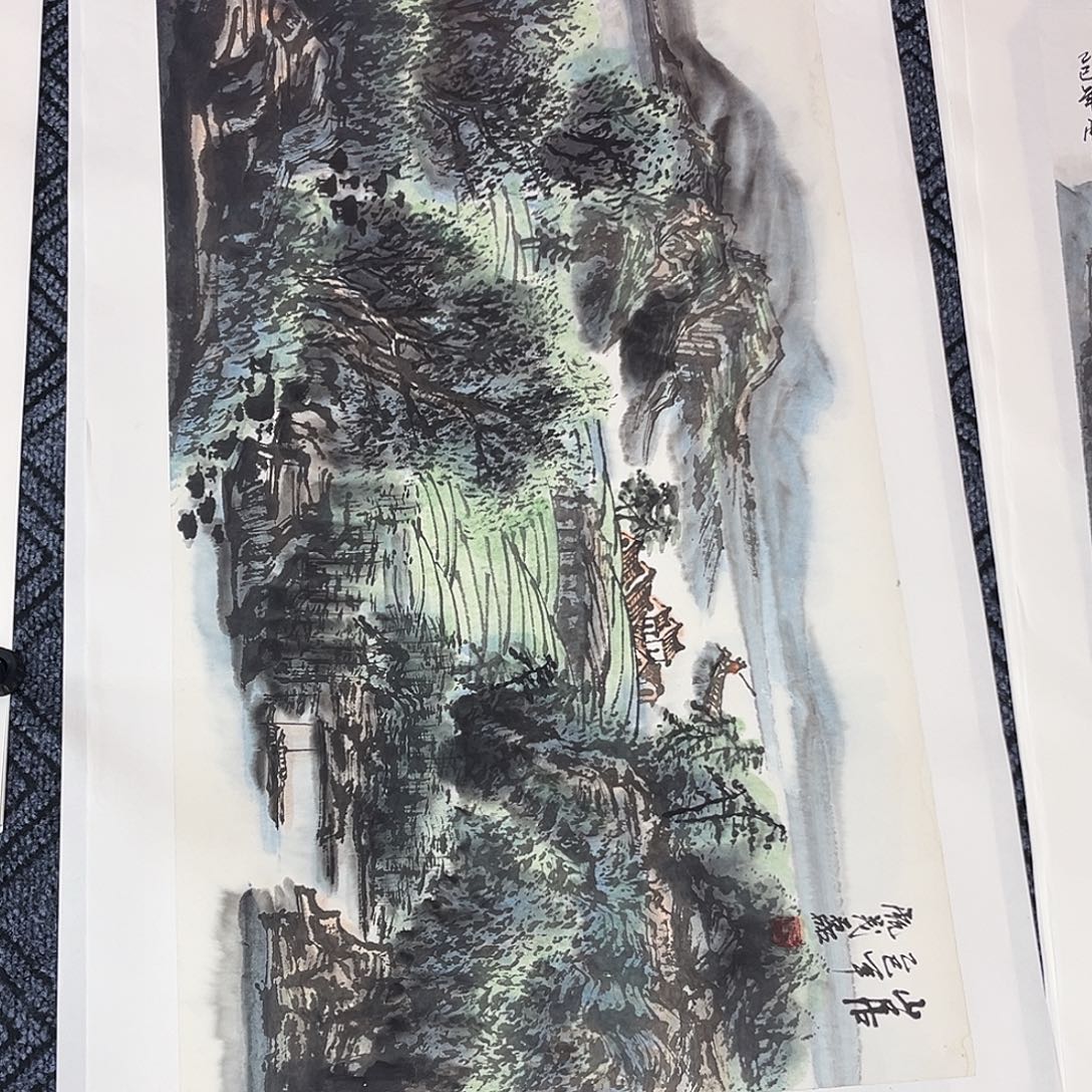 @***恒国画甄茂磊老师小三尺山水奇