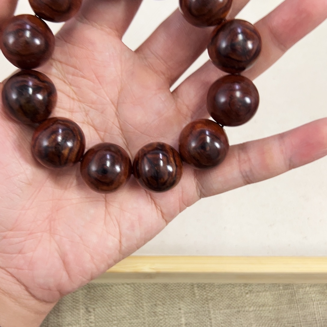 手串/手链黄花梨/降香黄檀20mm圆珠眼睛