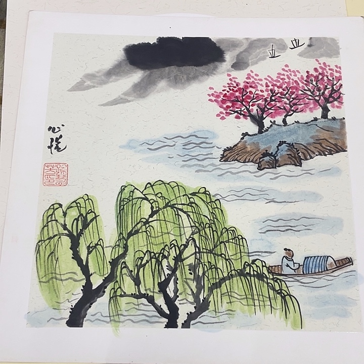 国画38-38卡纸作品艺