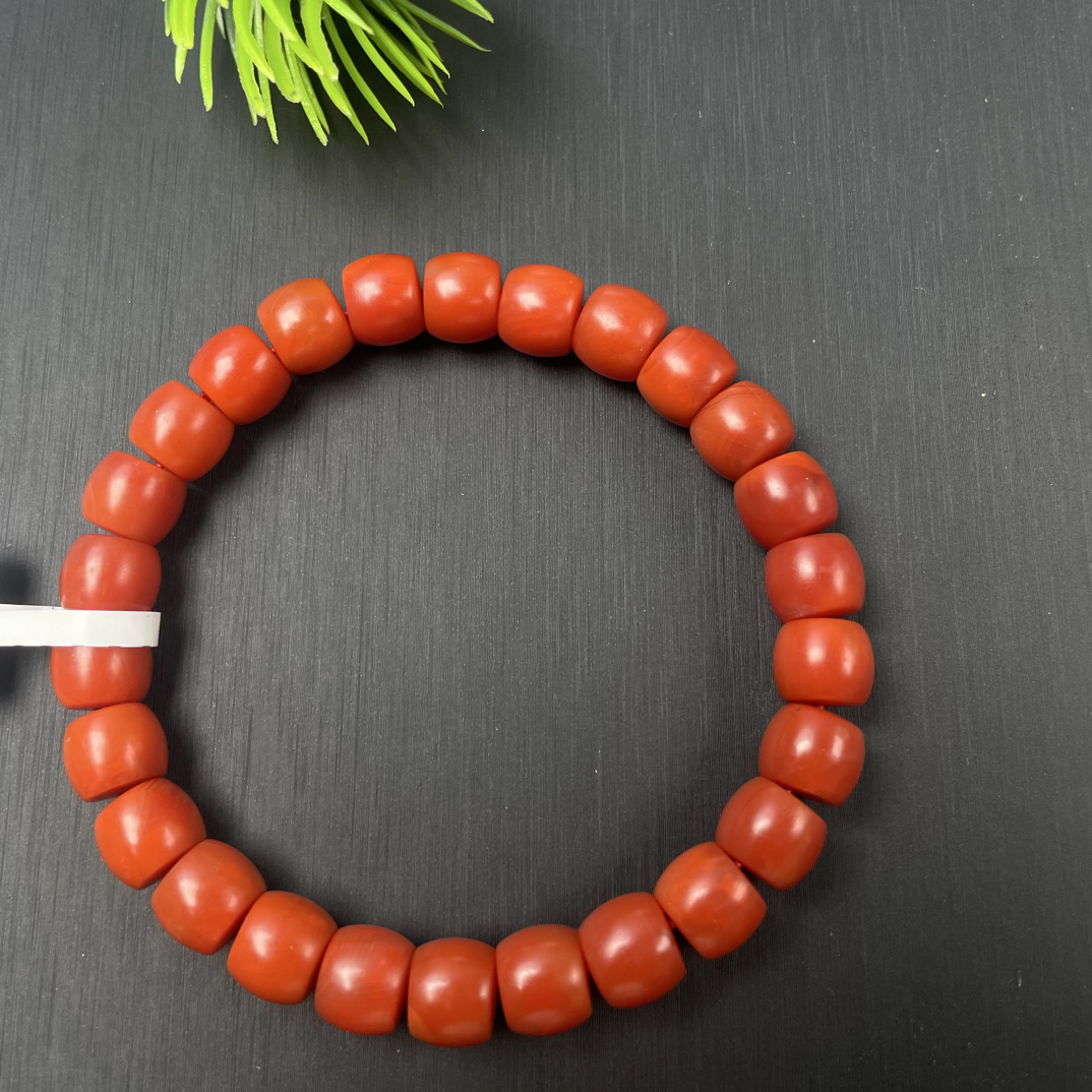 F86南红保山锦红哑光直切手串8mm+