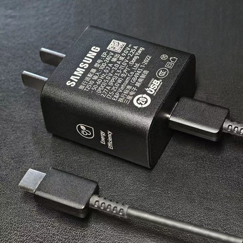 准新品 Samsung/三星 双Type-C口 原厂充电器头  数据线 