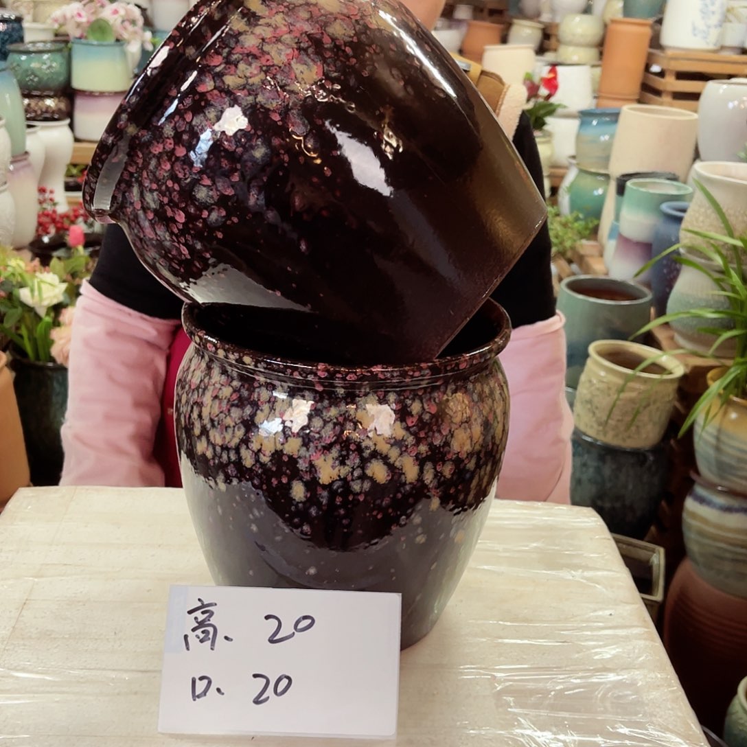 紫砂花盆高度20口径20