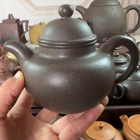 紫砂茶壶梨皮天青280c c
