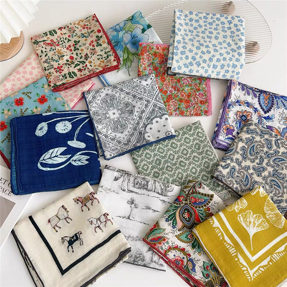 【55cm小方巾】小马丝巾包头巾女春秋百搭装饰护颈方巾领巾发带夏季