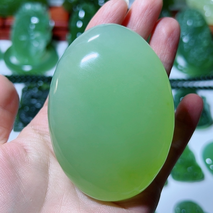 力***哥蛇纹石玉未镶嵌手把