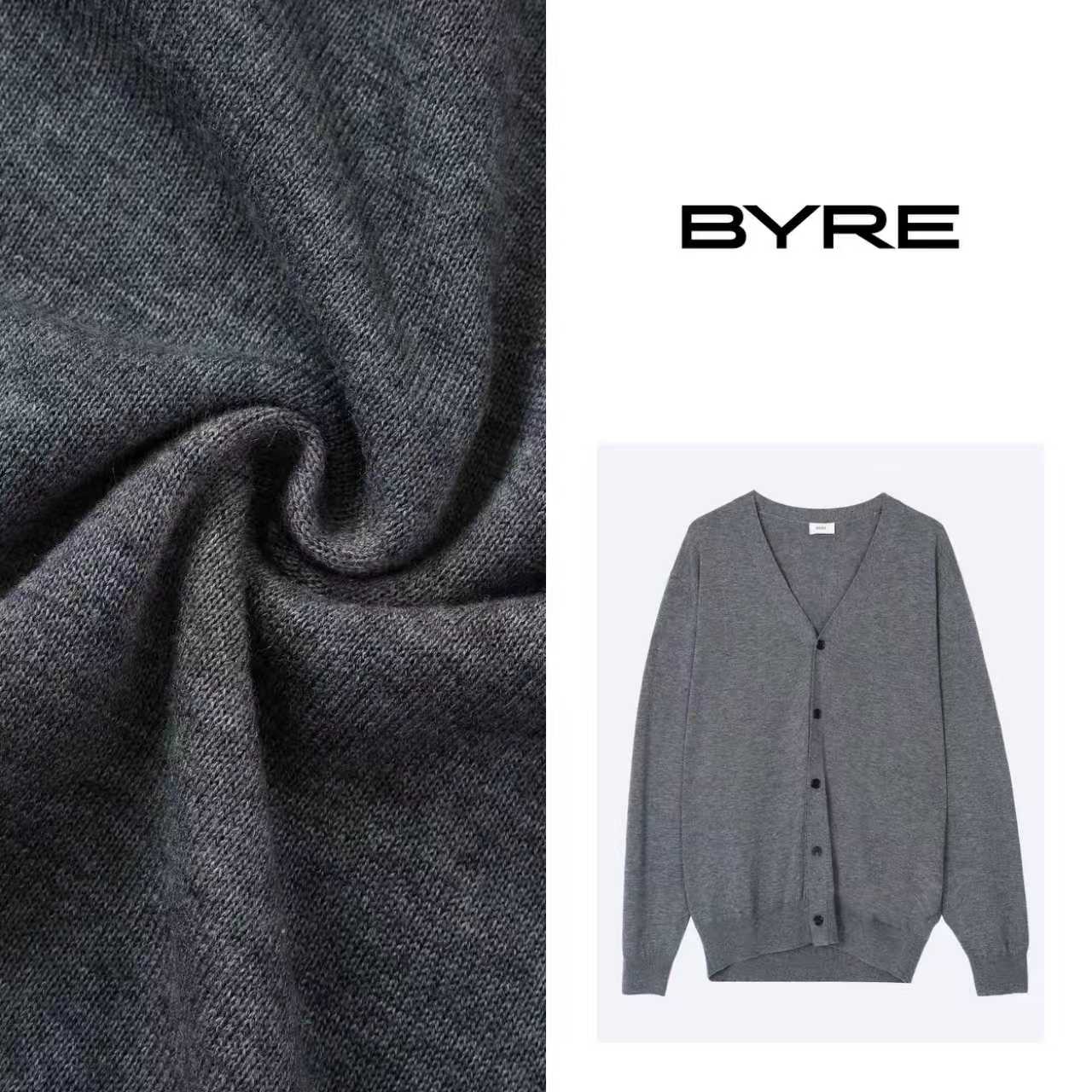 BY713 灰色宽松版毛衣【干洗】