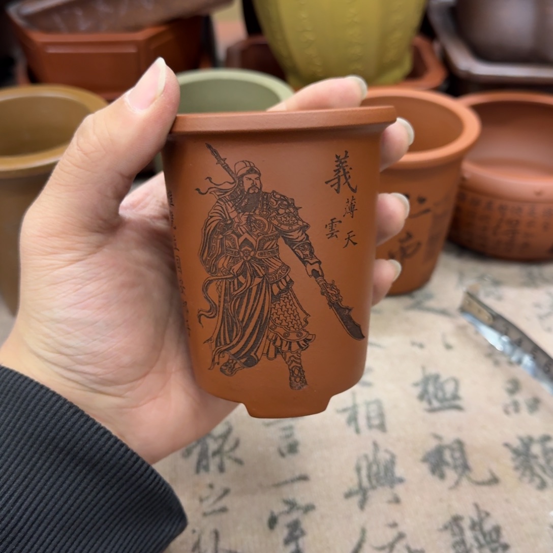 紫砂花盆宜兴紫砂正品6.5x8.8