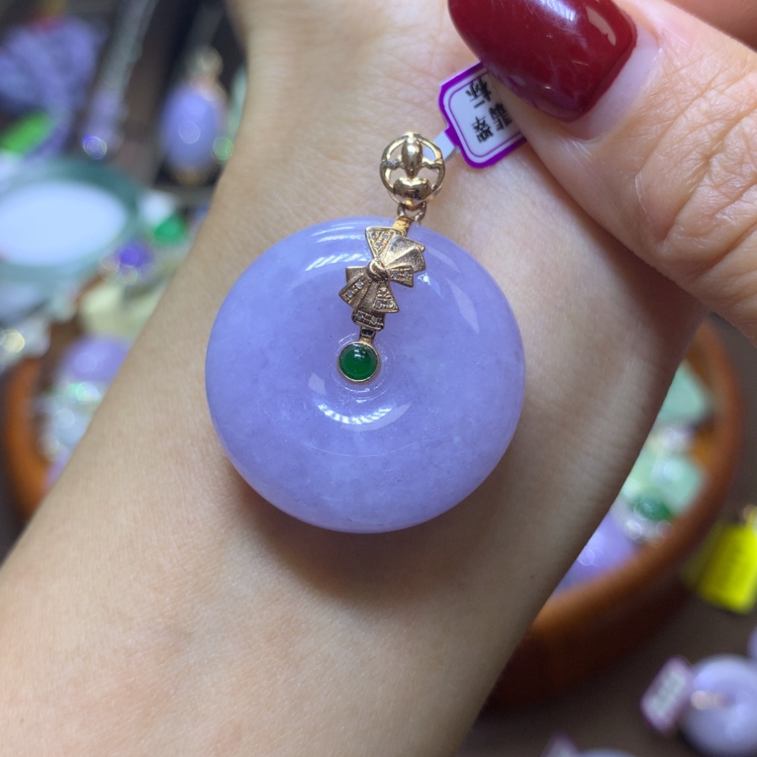 【闪购商品】翡翠颈饰18K金镶嵌翡翠