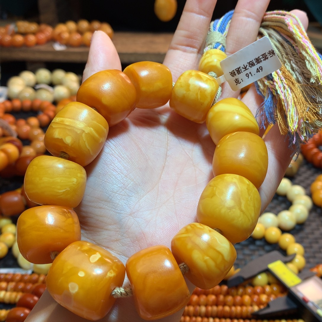 蜜蜡未镶嵌手串蜜蜡手串