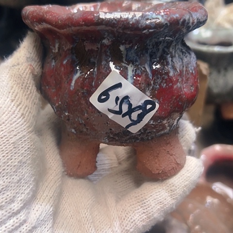 红陶粗陶花盆手工