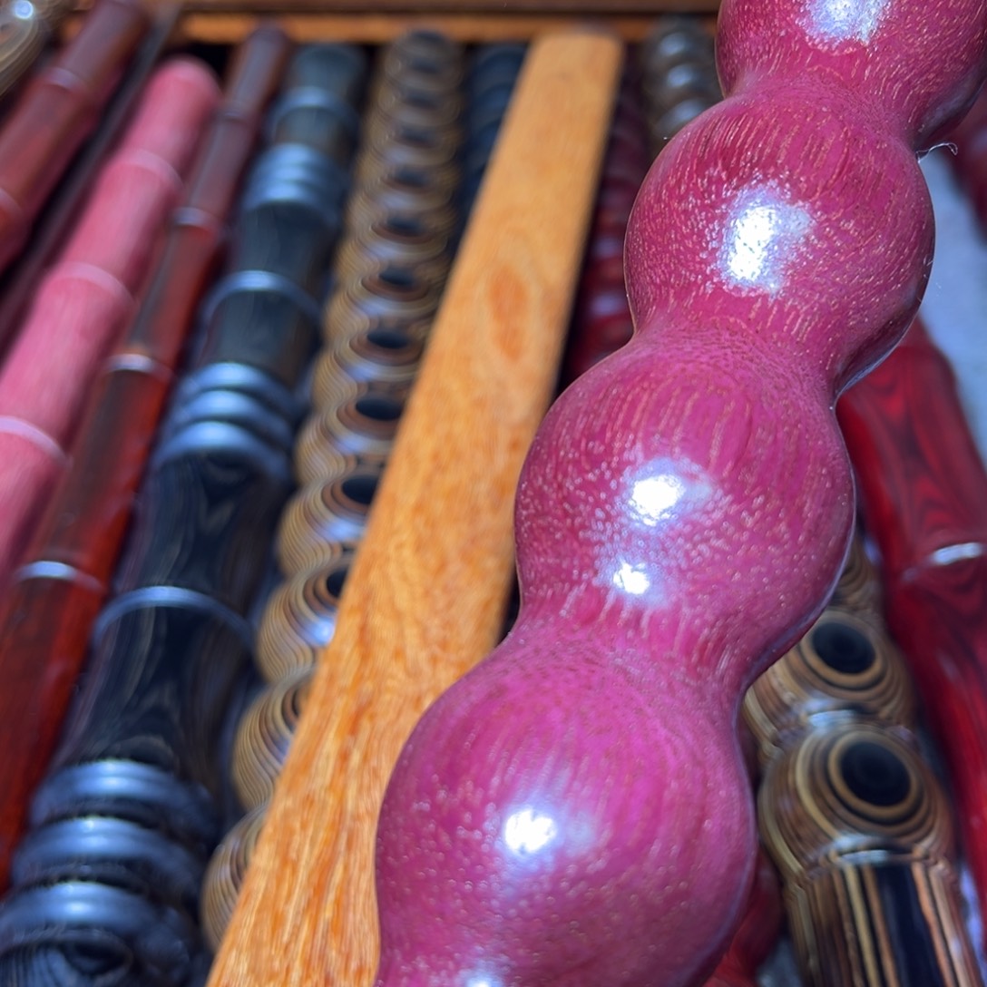 木***水大果紫檀（缅甸花梨）紫罗兰葫芦棍