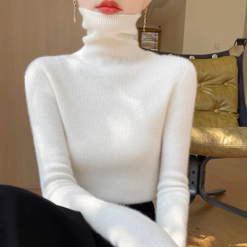 （加厚安迪绒）堆堆领2025毛衣女打底针织衫保暖高弹亲肤