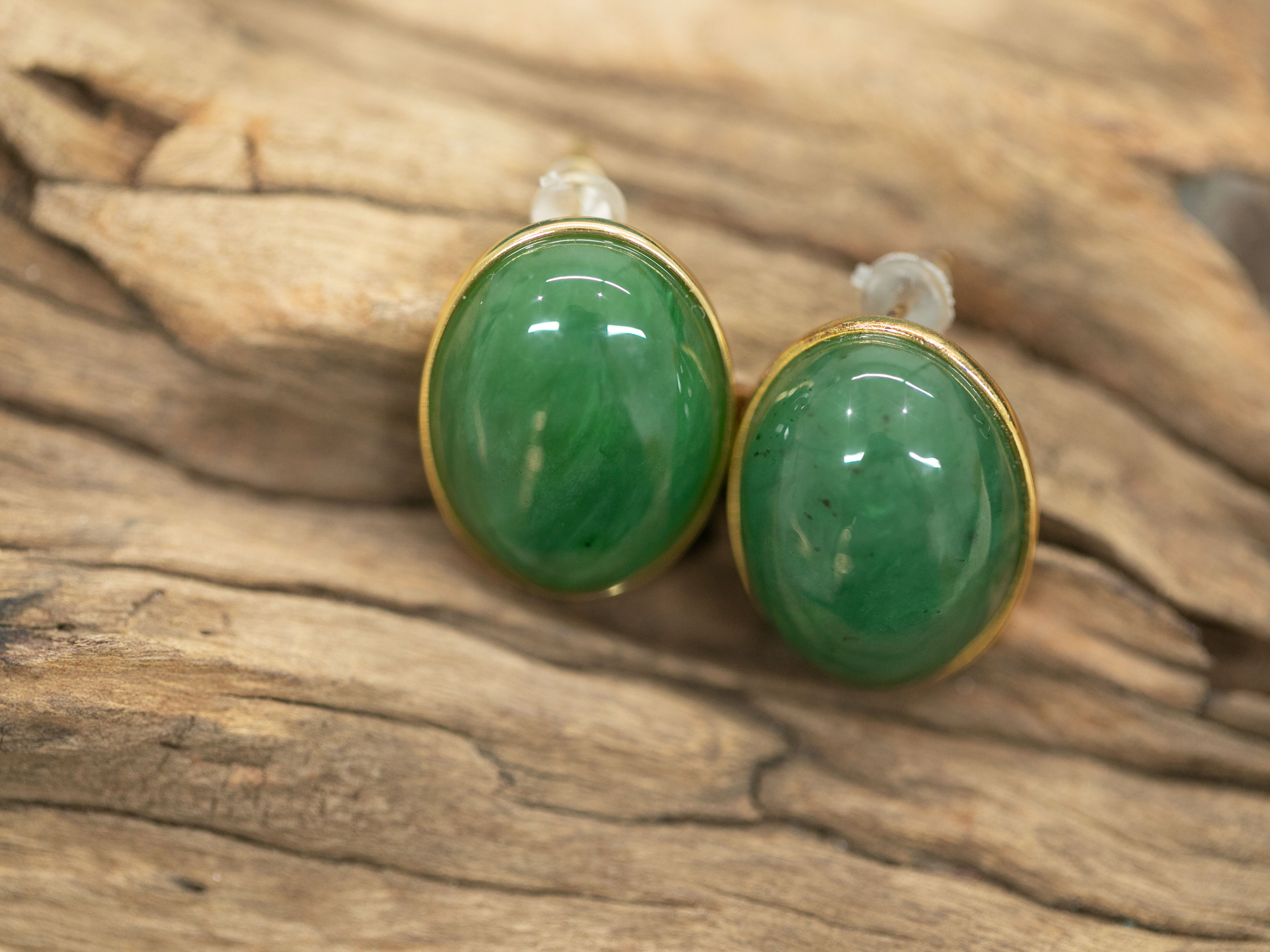 「雯姐严选」和田玉碧玉蛋面耳饰(多样发一)