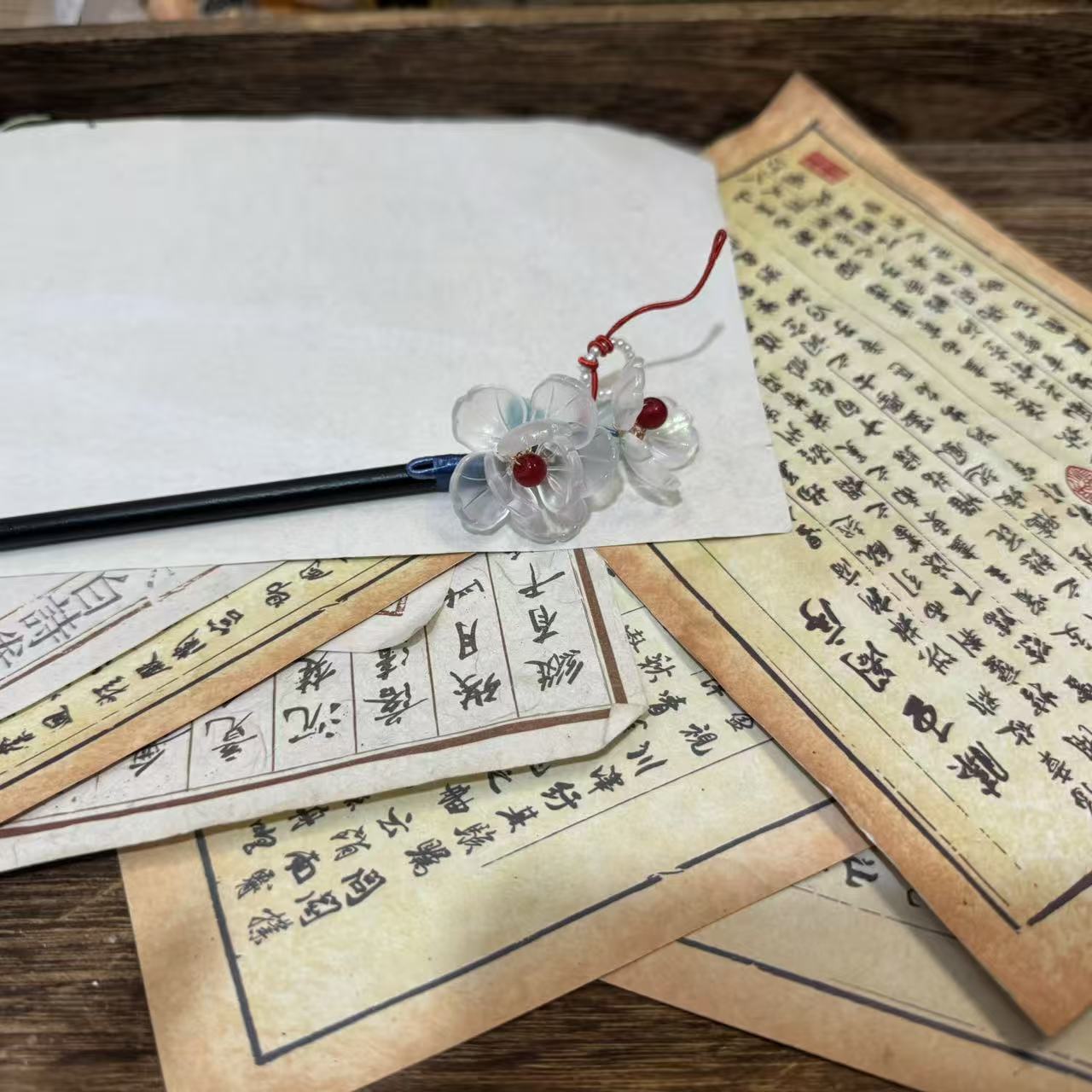 白月光木簪一只。前尘梦古风汉服配饰