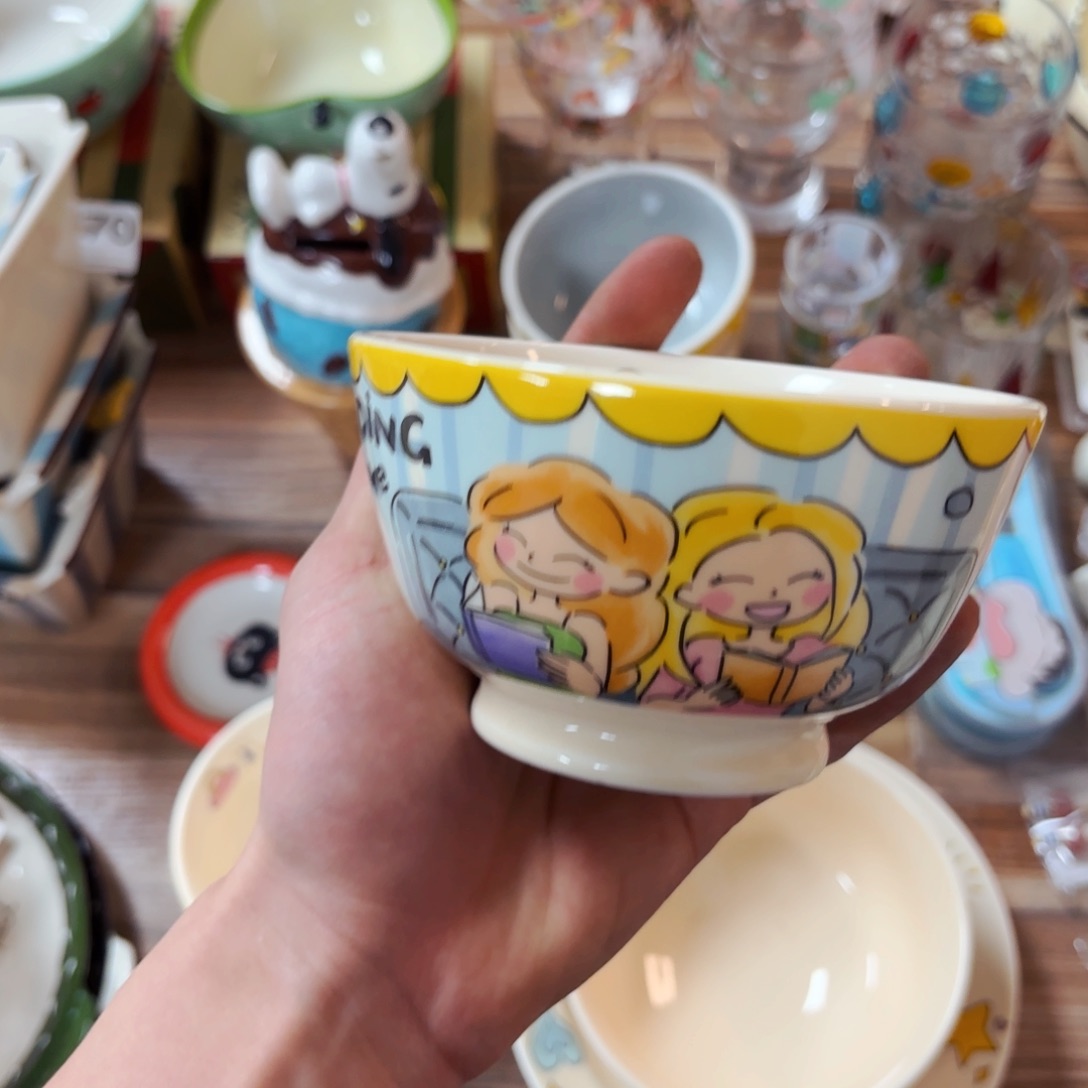 白瓷复古闺蜜高脚米饭碗