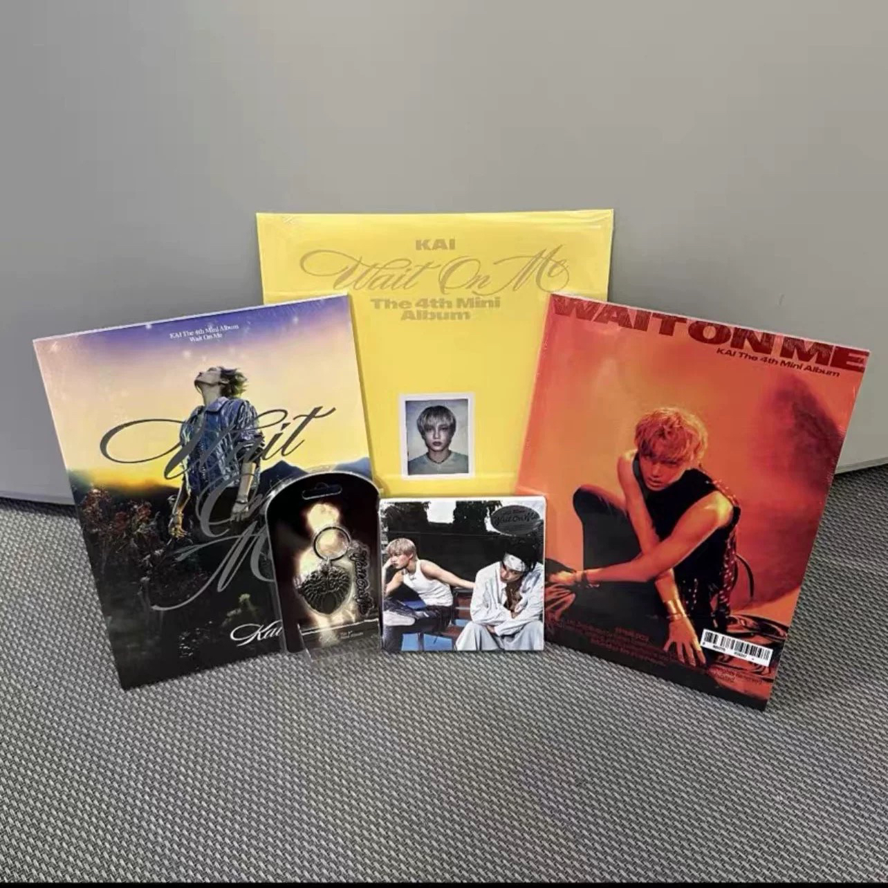 正品 EXO 金钟仁专辑 KAI SOLO迷你4 Wait On Me 官方正版小卡