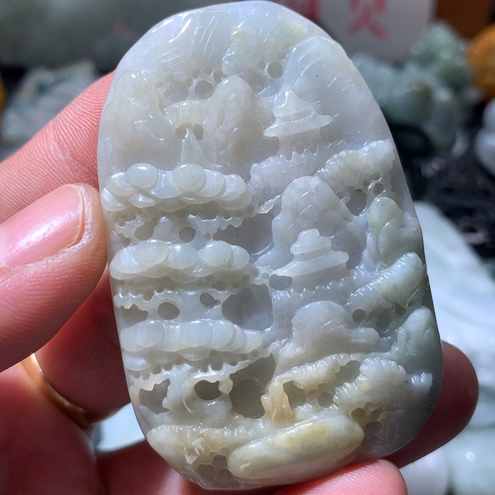 翡翠未镶嵌颈饰保真天然a货翡翠