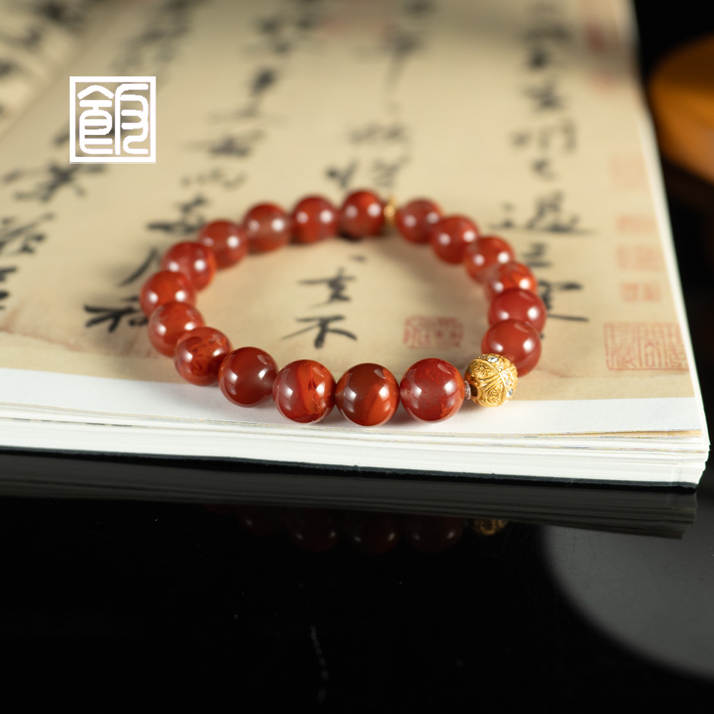 【嫣红】饭饭珠宝 南红手串 （天然珠宝多样性发）