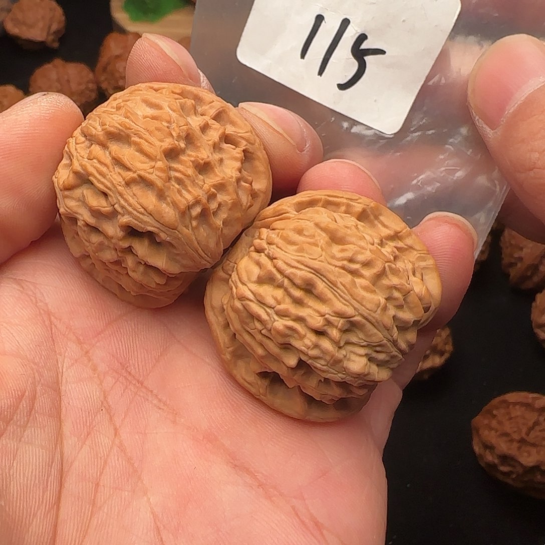 把件文玩核桃115全品37白狮子