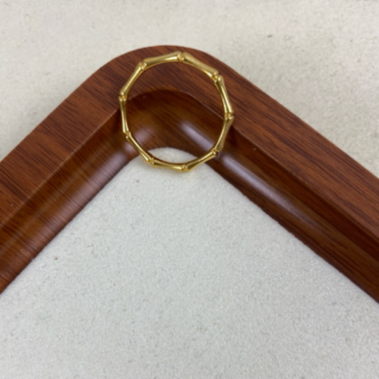 竹节戒指11圈0.47足金999先鉴定后发货