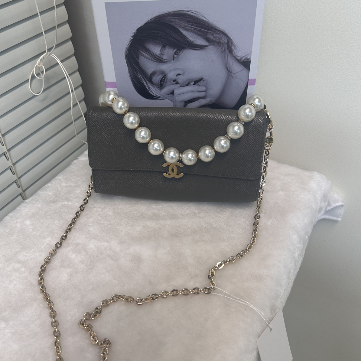 95新 Chanel/香奈儿 包盖可折叠斜挎包单肩小包时尚肩包