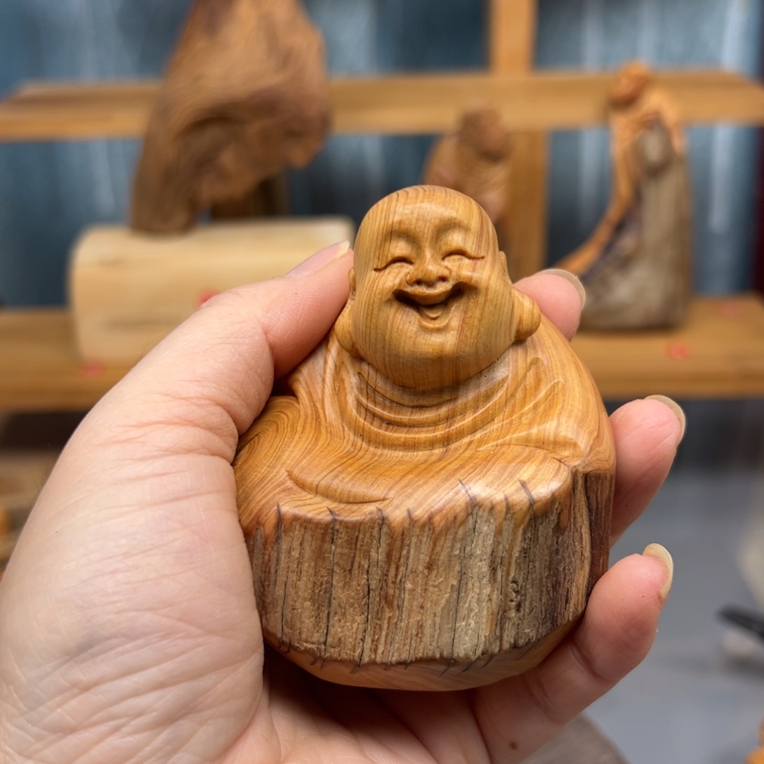 柏木崖柏木摆件手把件，35