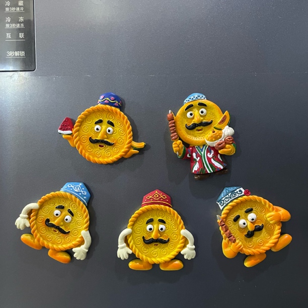 新疆特色馕叔表情磁性冰箱贴正版旅游纪念品装饰贴磁吸