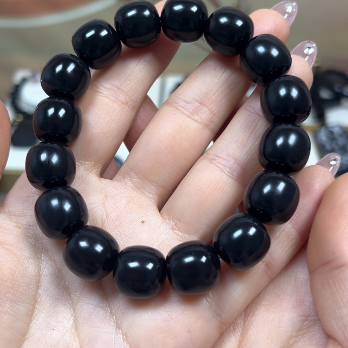 【闪购商品】和田玉（墨玉）卡14老型高羊脂一线天未镶嵌蓝***石