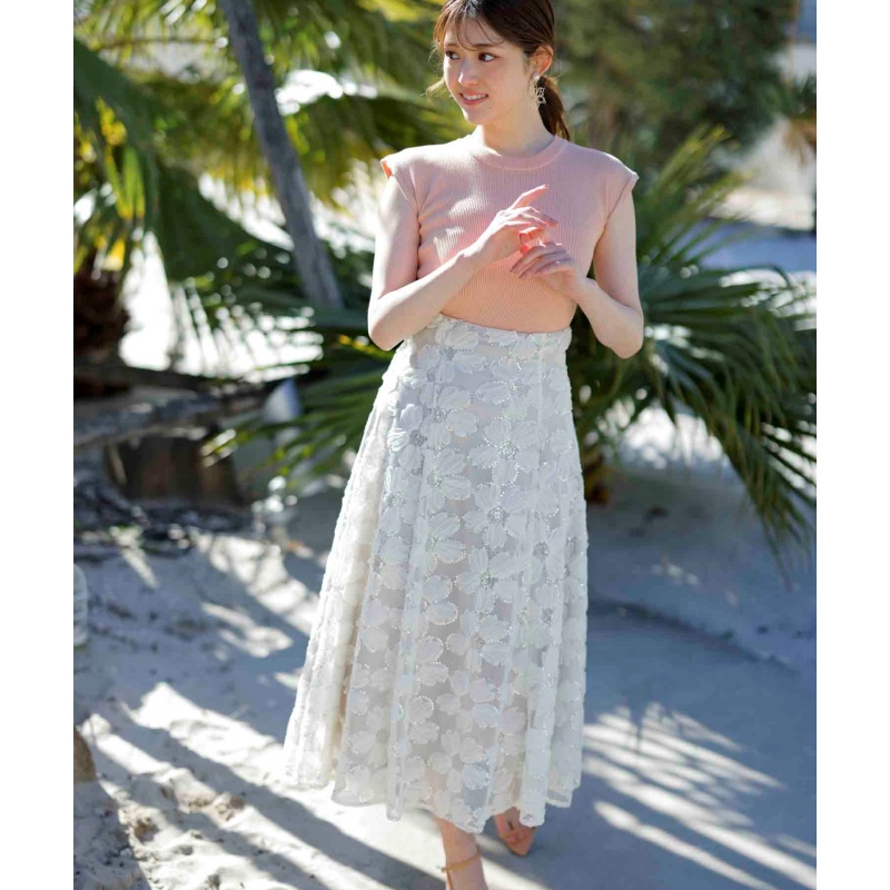 【Montendre】人气杂志款 N 细闪重工蕾丝气质法式显瘦百搭半身裙