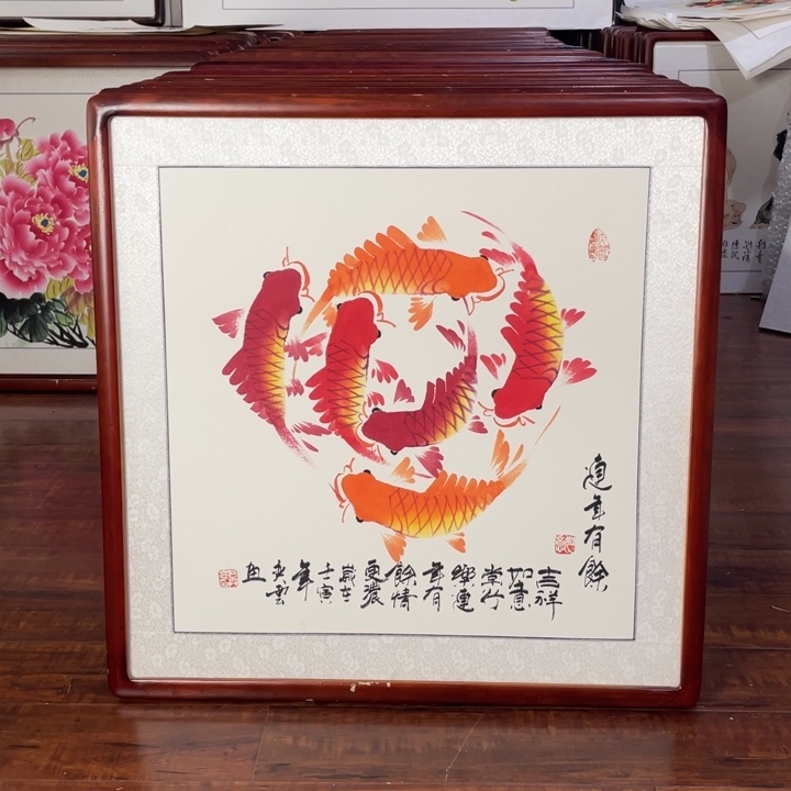 国画带框尺寸63*63厘米