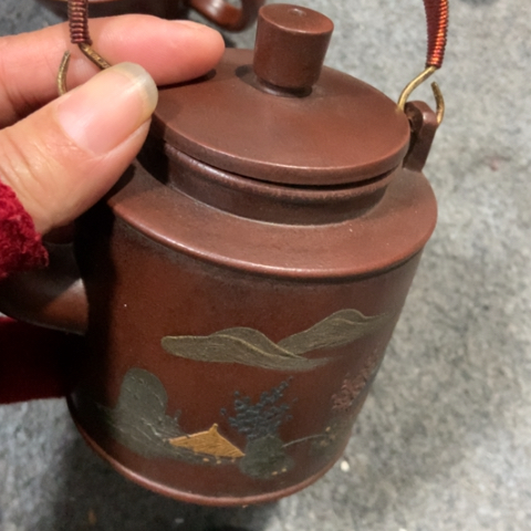无***茶壶紫砂陶瓷摆件爱好者摆件