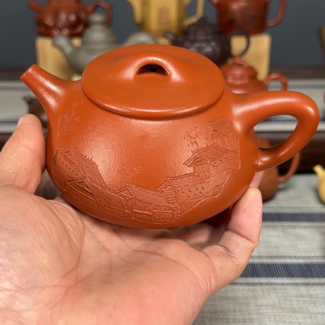 茶壶紫砂东****雨全手工景舟石瓢容量350c c